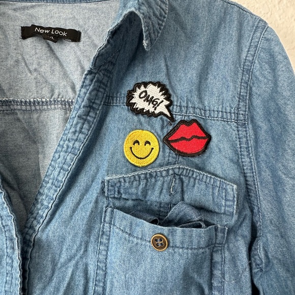 New Look Chambray Button Down Dress - XL - Picture 8 of 8